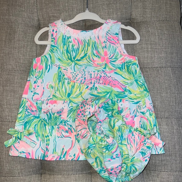 Lilly Pulitzer Other - Lilly Pulitzer baby shift dress and matching bloomers - size 6-12 months - EUC